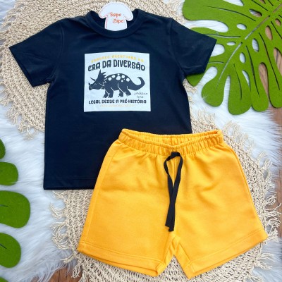 Conjunto Grandes Aventuras Preto e Amarelo